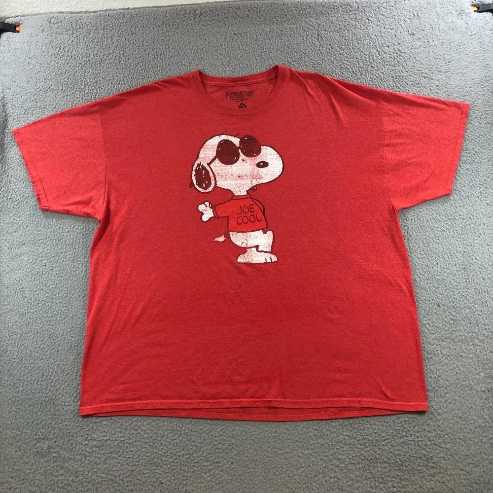 peanuts snoopy joe cool t shirt mens 3XL red